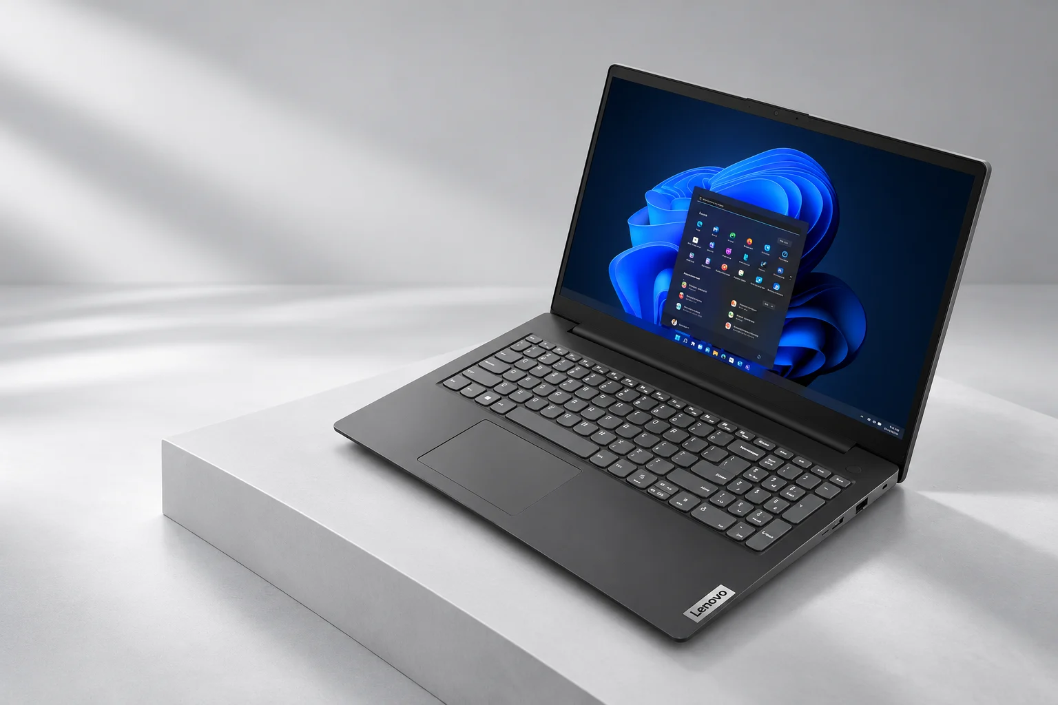 Composição ilustrativa do notebook Lenovo V15